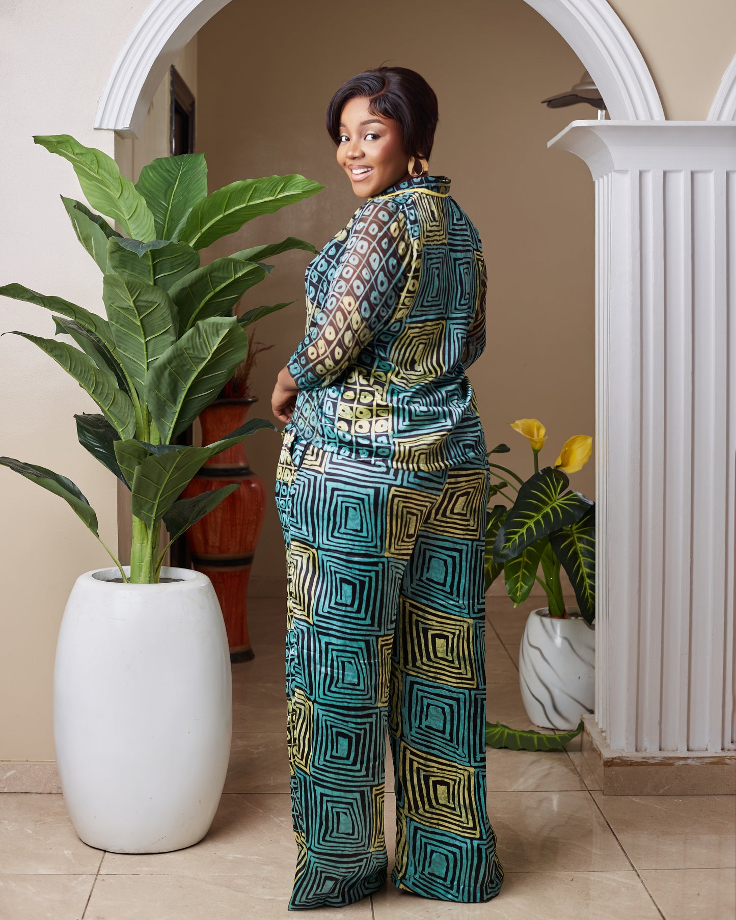 Ife Women's African Print Pant Set