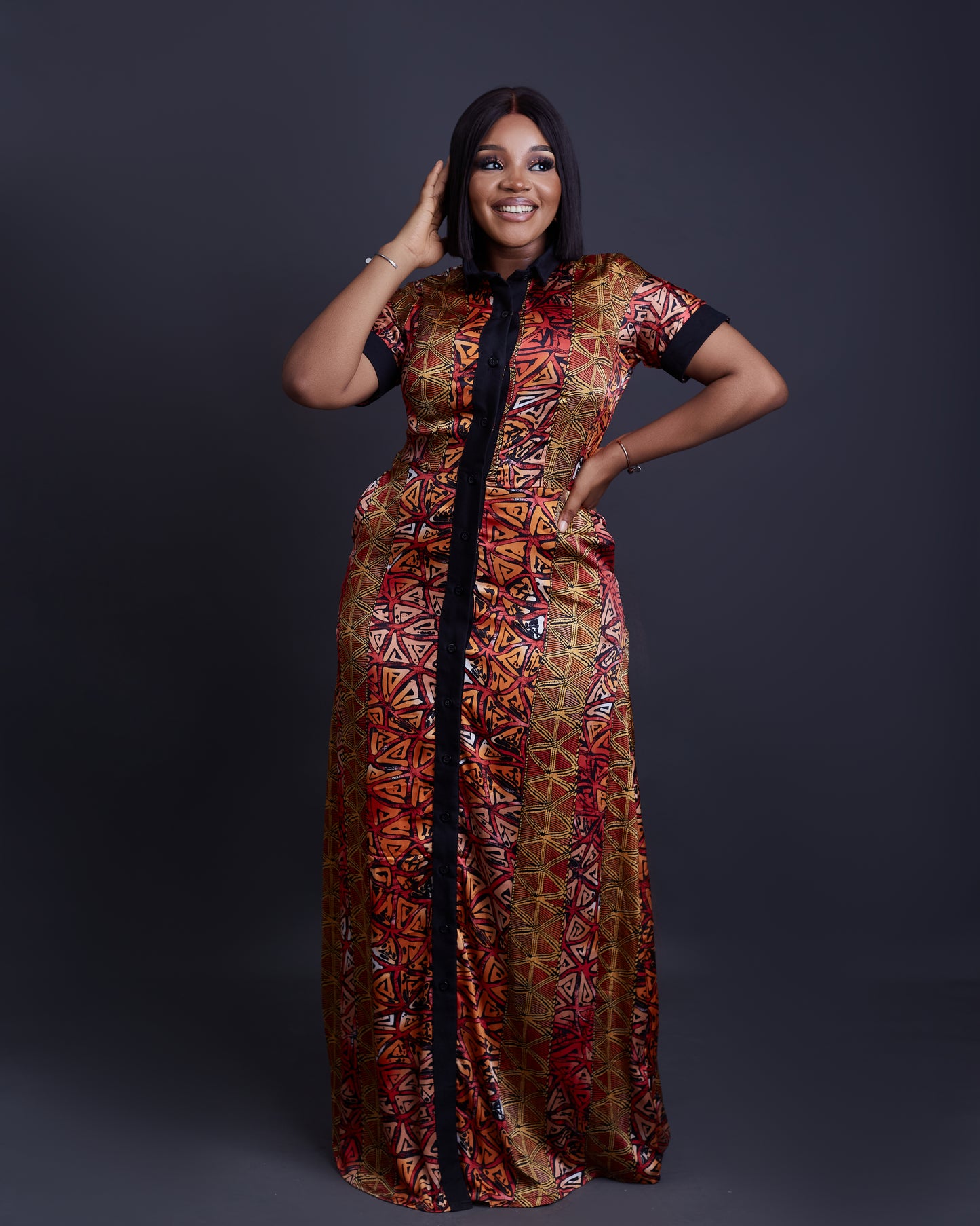 Peggy African Ankara print gown