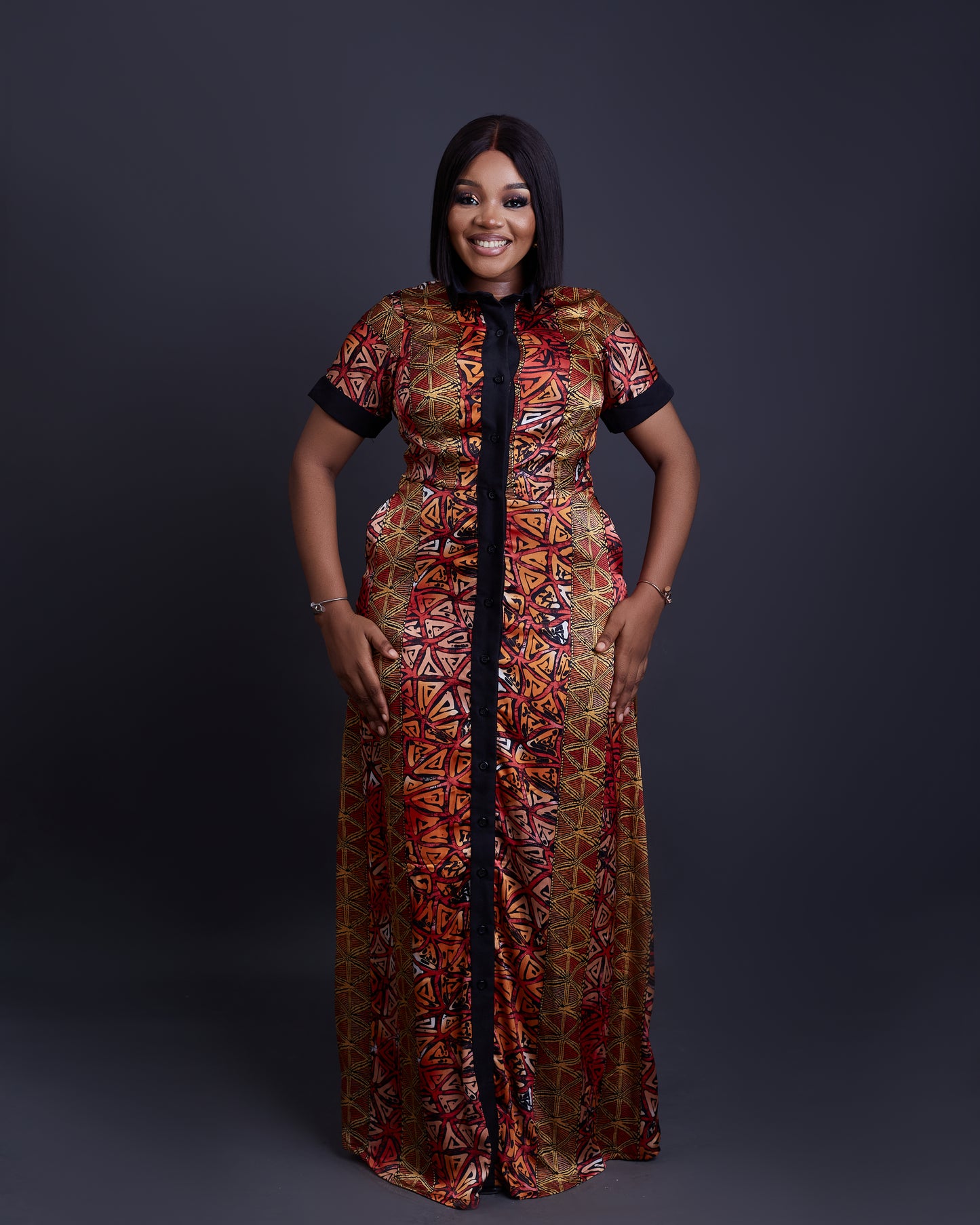 Peggy African Ankara print gown