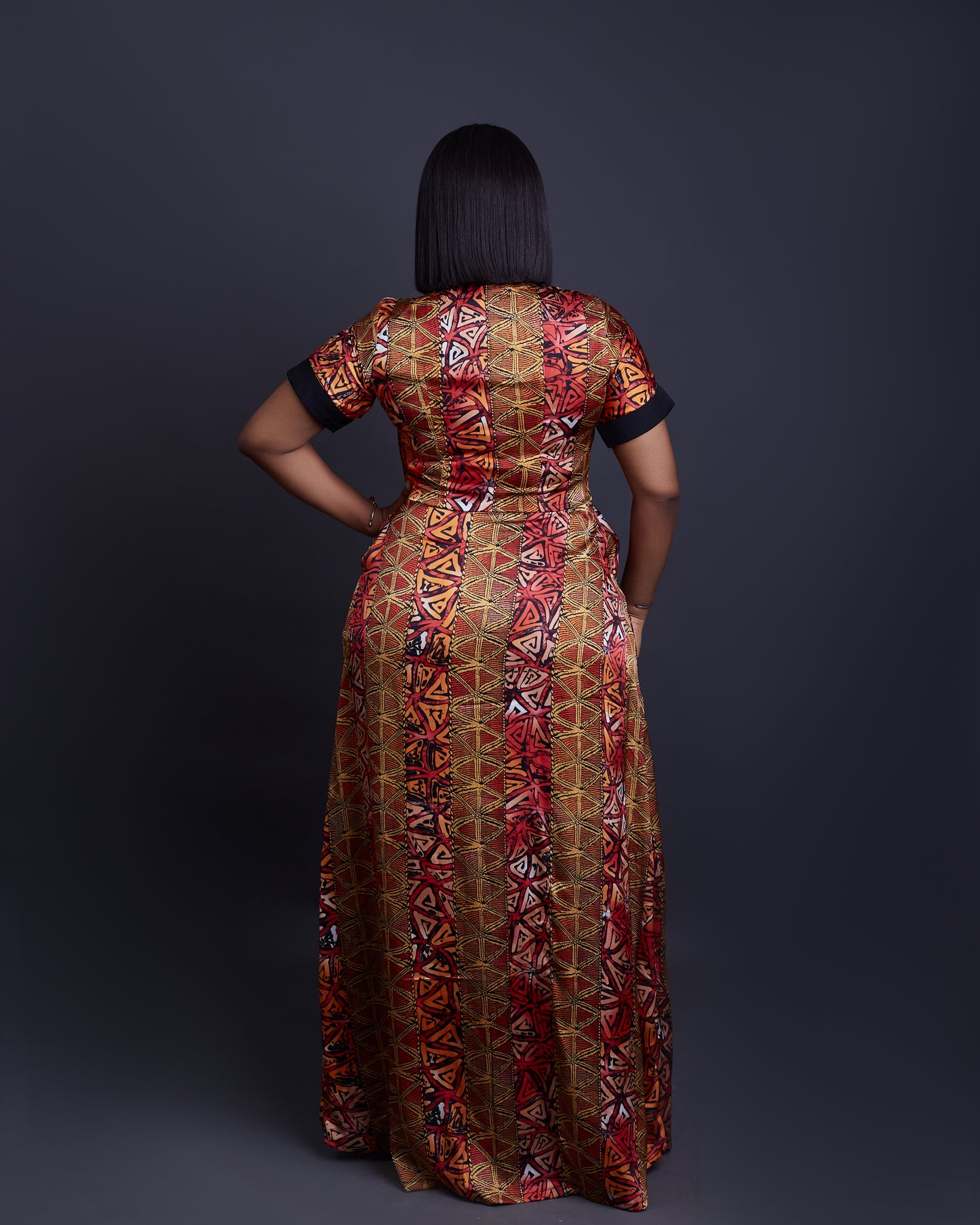 Peggy African Ankara print gown