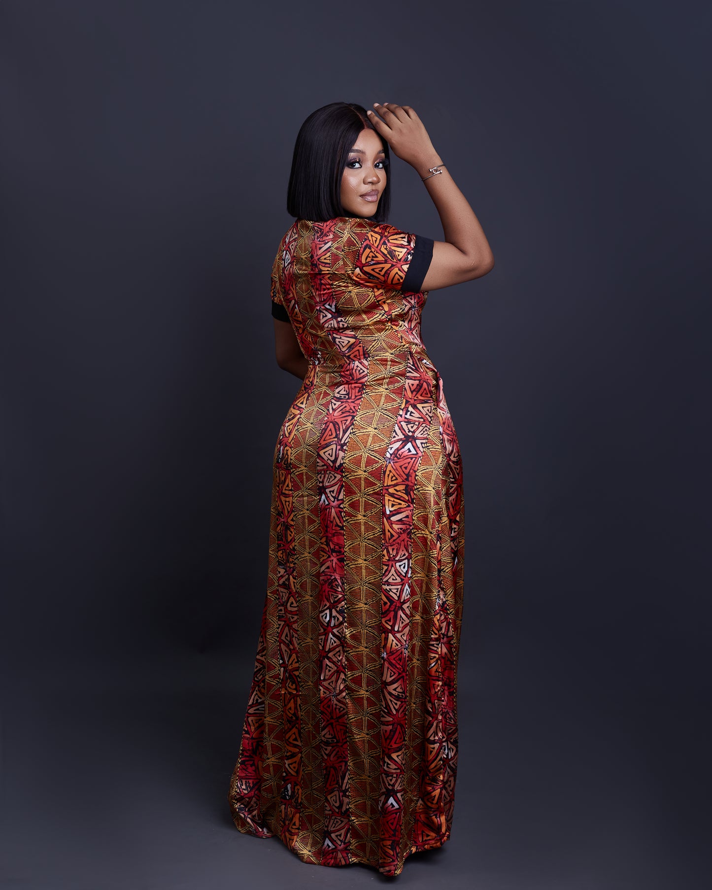 Peggy African Ankara print gown