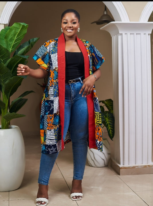 Sassy African kimono styled top