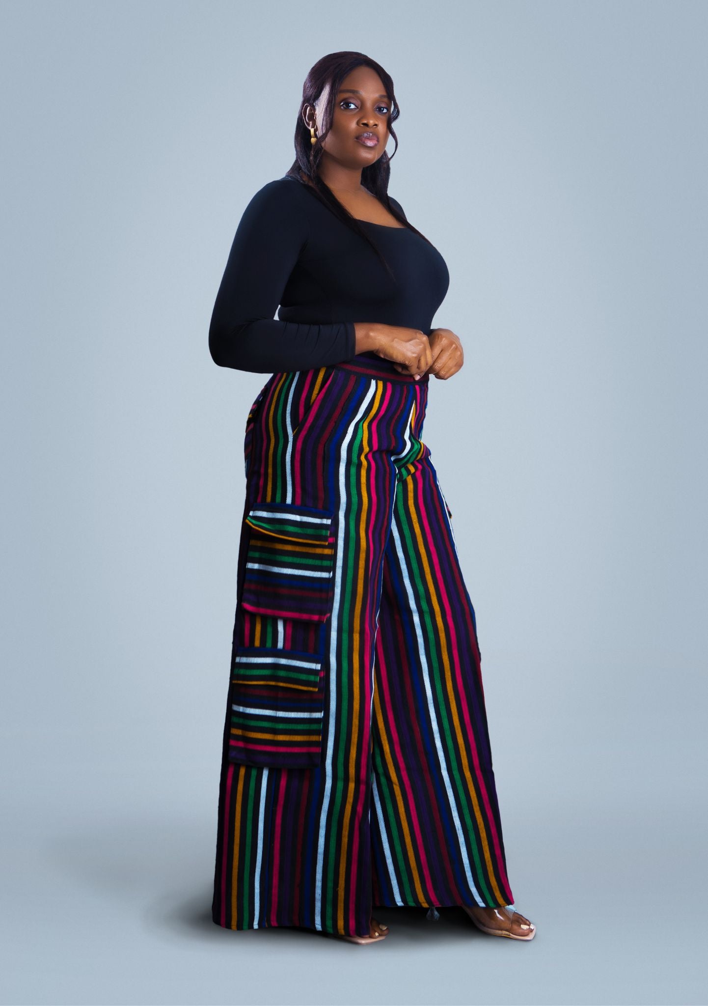 Lacy African Aso Oke Cargo Pant