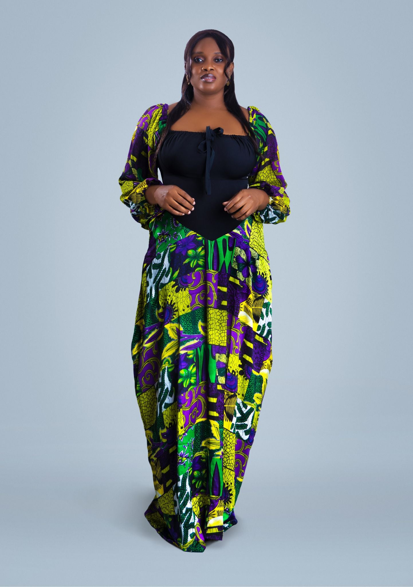 Aura African print  ankara long dress