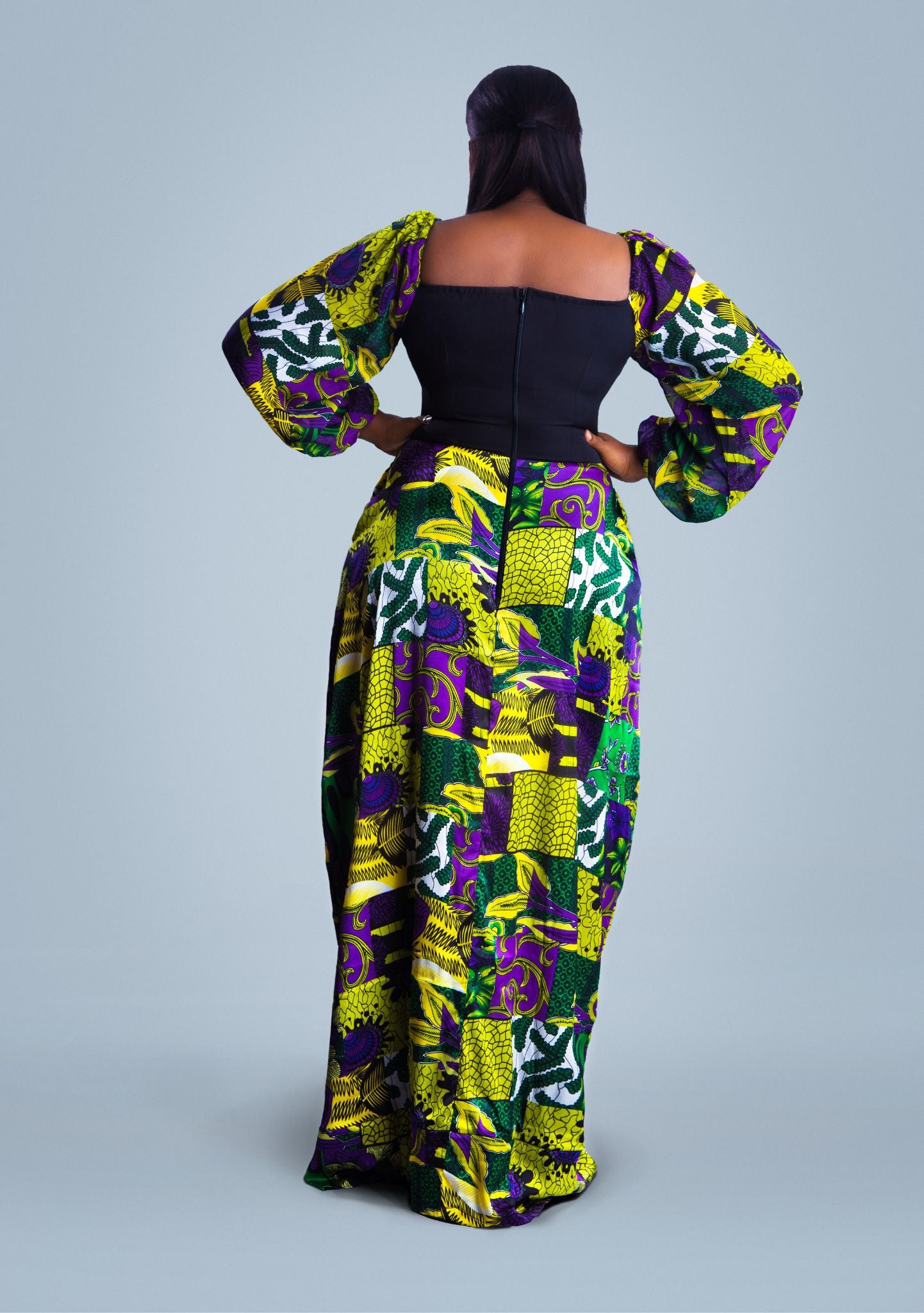 Aura African print  ankara long dress